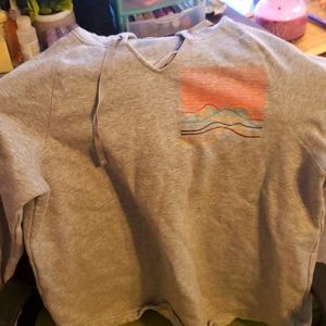 Merrell cute ocean/sunset printed Hoodie with draw strings!